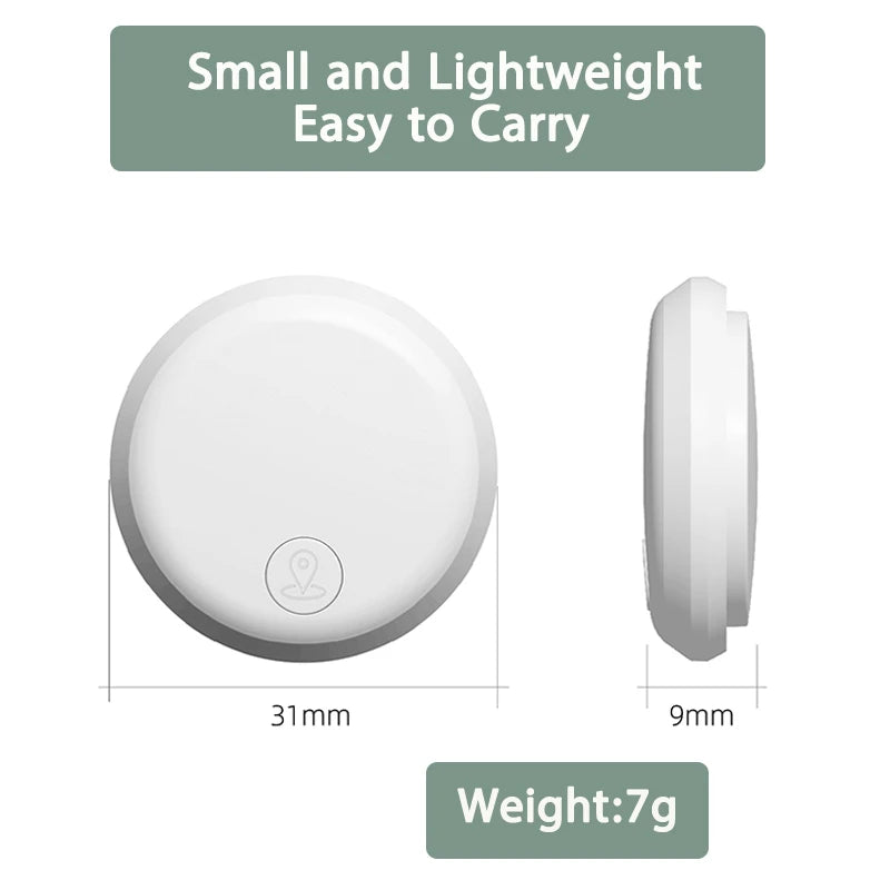 Small and lightweight device with dimensions and weight information on a white background