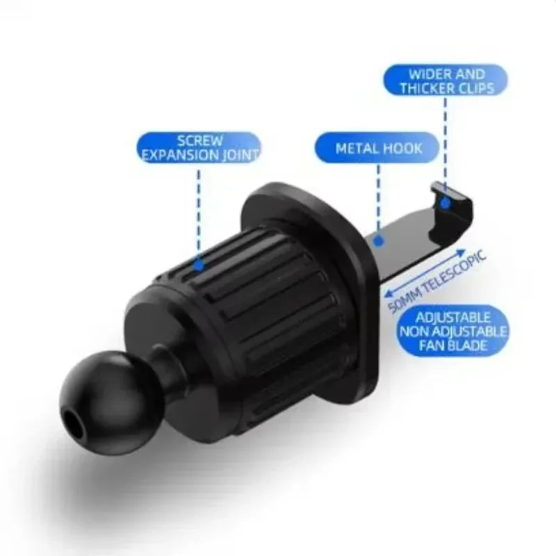 Black fan blade with labeled features on a white background