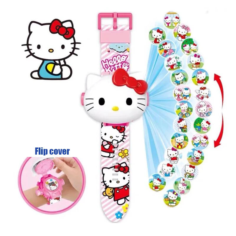 Bluey Kids Projection Digital Wristwatch with 24 Cartoon Patterns - Unisex (ages 3-7+)